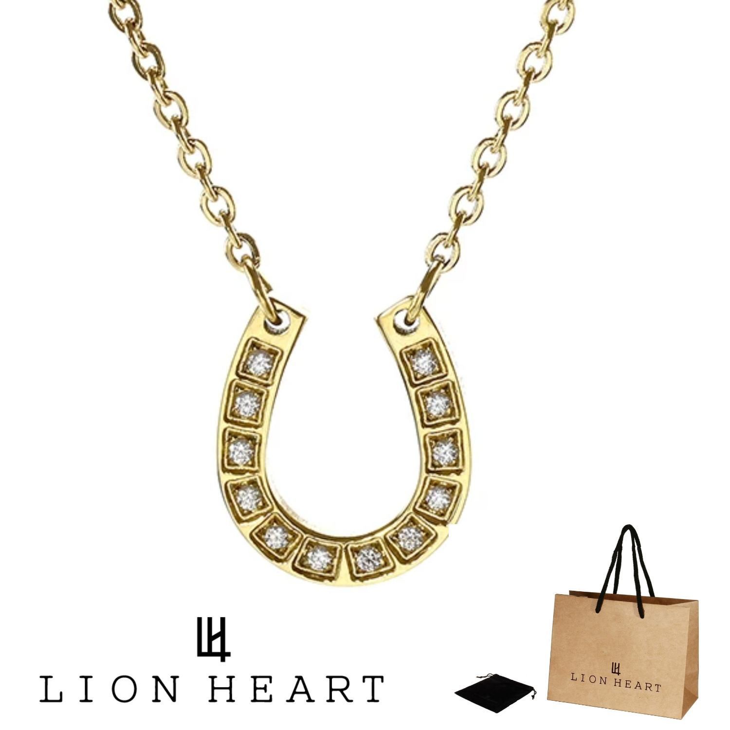 ライオンハート LION HEART ペンダント ネックレス 04N159 04N159SG 馬蹄 蹄鉄 ゴールド ステンレス 316L サージカルステンレス メンズ レディース 男性 女性 ギフト プレゼント 誕生日 クリスマス バレンタイン お祝