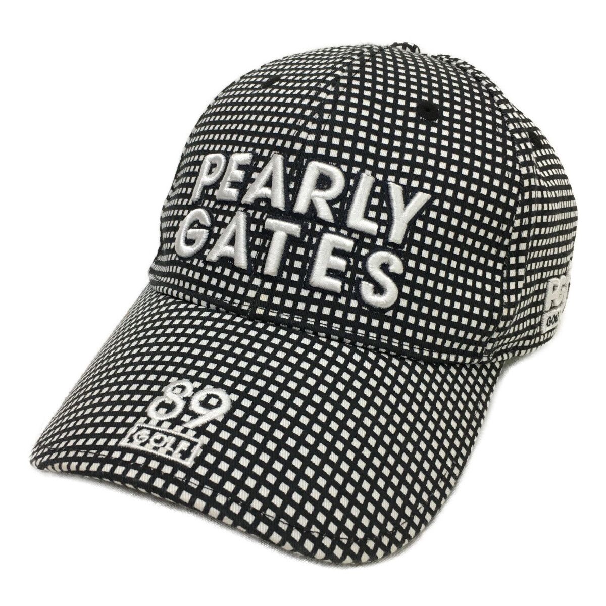 中古 パーリーゲイツ PEARLY GATES キャップ フリー 黒×白