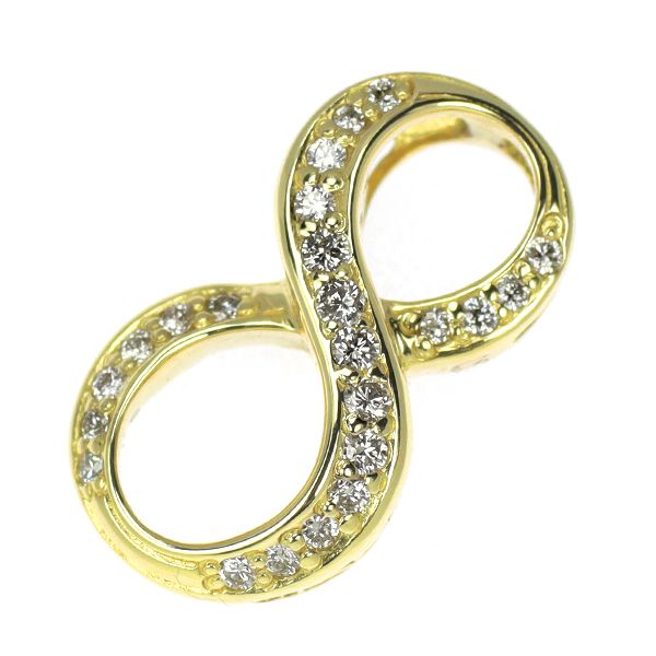 ゆきざき K18YG ダイヤモンド ペンダントトップ 0.19ct ノンブル