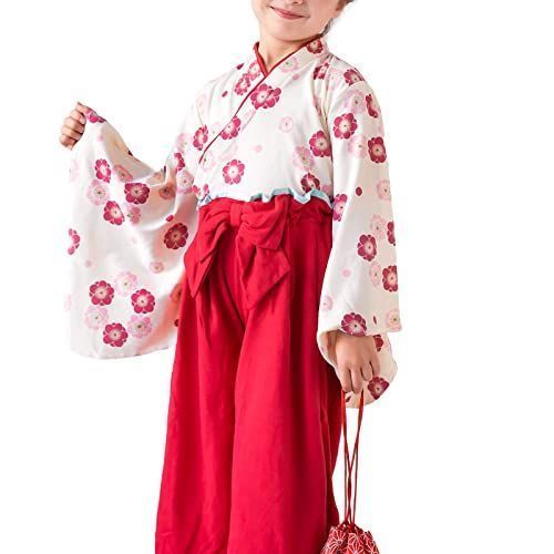 【新作，限定SALE】 茜色_110センチメートル (x 1) [Puff 2 Kids] ベビー キッズ 袴風 女の子 2点 セット 茜色 110cm 1064100607RE110 応募券