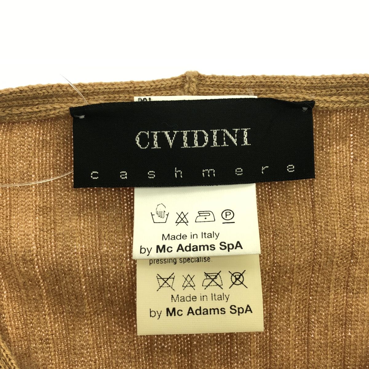 CIVIDINI チヴィディーニ ミンクファー カシミヤリブニットセーター  ブラウン 40 CIVIDINI チヴィディーニ ミンクファー カシミヤリブニットセーター