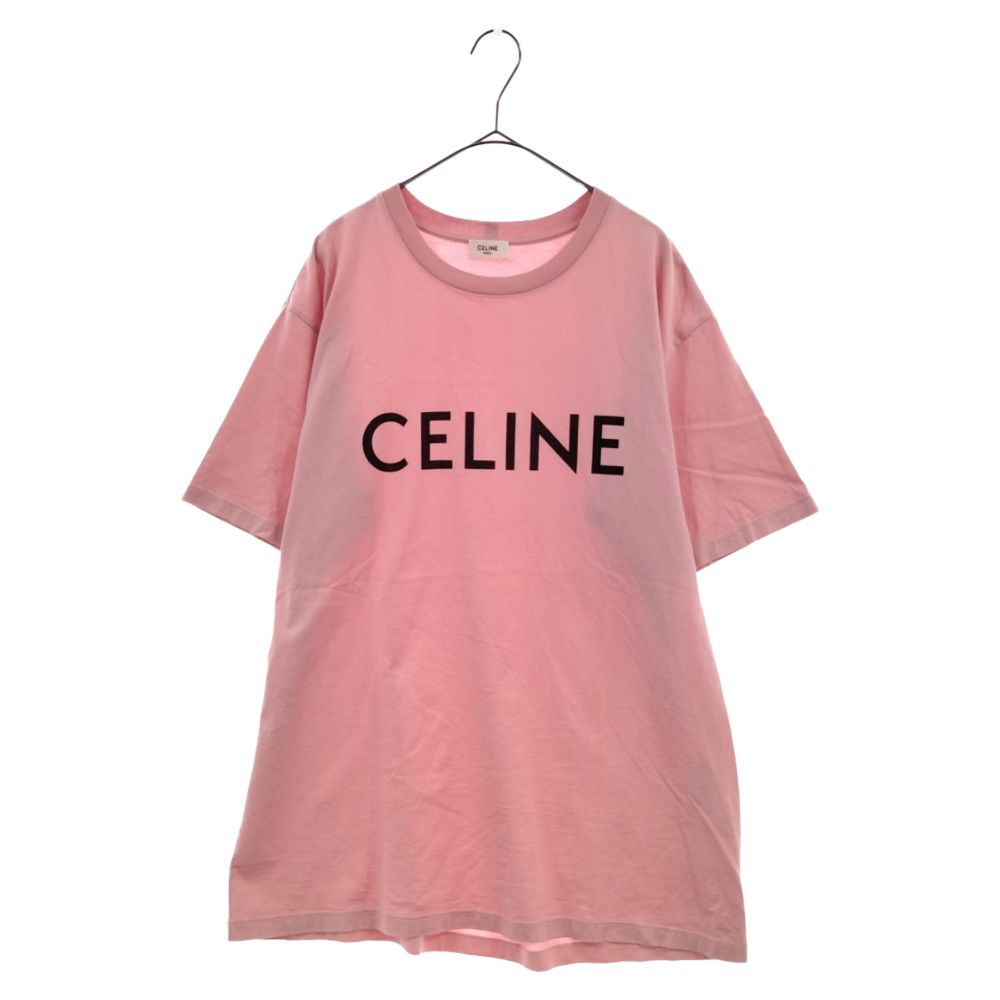 CELINE (セリーヌ) 22SS LOOSE LOGO PRINT TEE ロゴプリント ルーズ 半袖Tシャツ カットソー 2X681671  ピンク - メルカリ