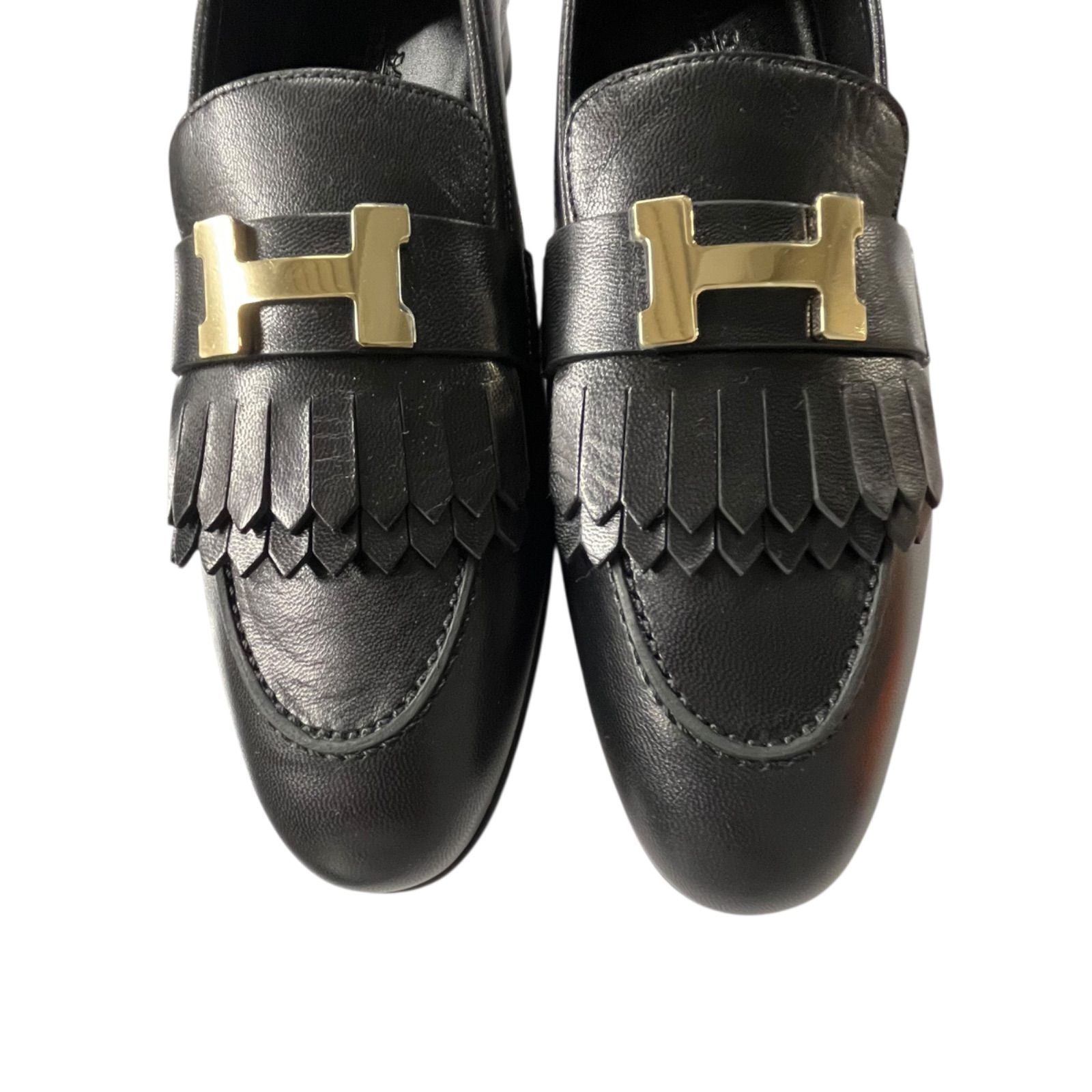 ○未使用 エルメス HERMES モカシン ロワイヤル ローファー 靴 レザー