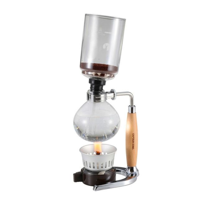 キャプテンスタッグ HARIO コラボ コーヒー 珈琲 サイフォン ペーパーフィルター付き 木柄 UW-3552 CAPTAIN STAG MERCADOAVALIA_COM_BR