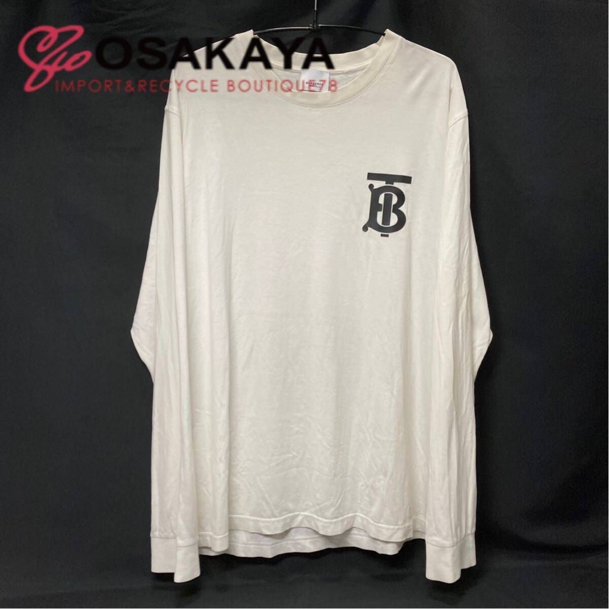 中古 BURBERRY TBロゴ ロングスリーブ Tシャツ 8024600 ホワイト