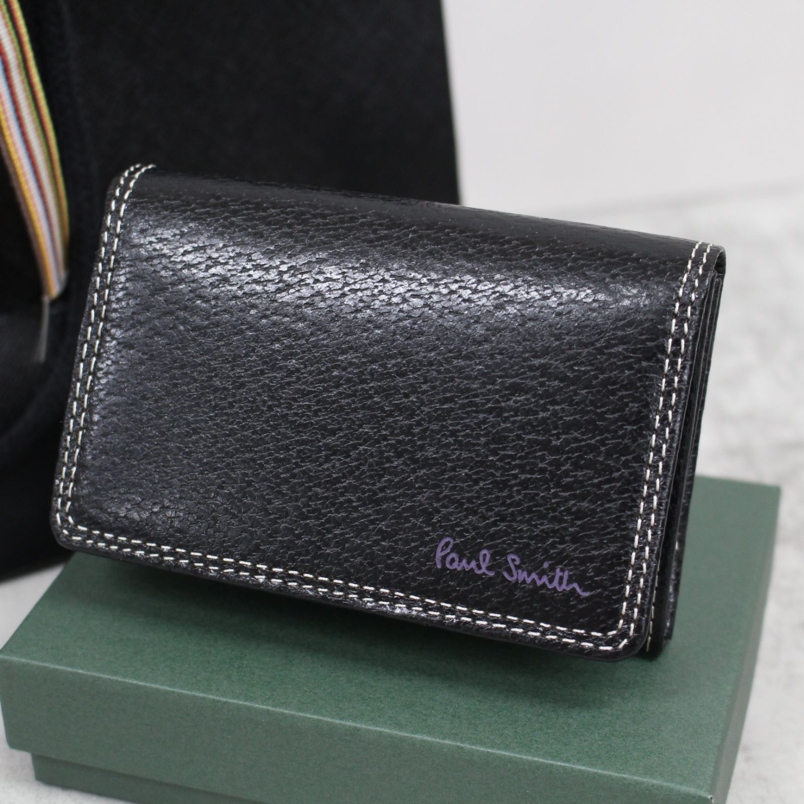 未使用品　Paul Smith 名刺入れ 黒 レザー ポールスミス 名刺入れ 黒 レザー 美品 Paul Smith