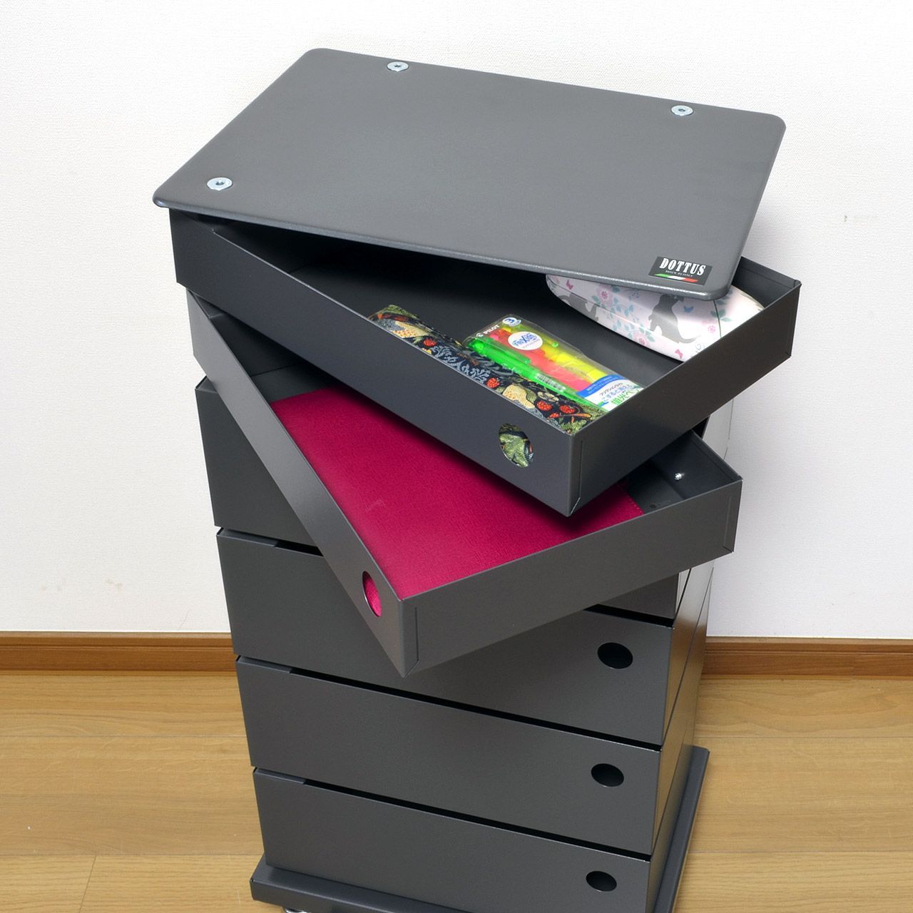 ファイルラック イタリア アイアン DOTTUS 6段 レターケース ホワイト