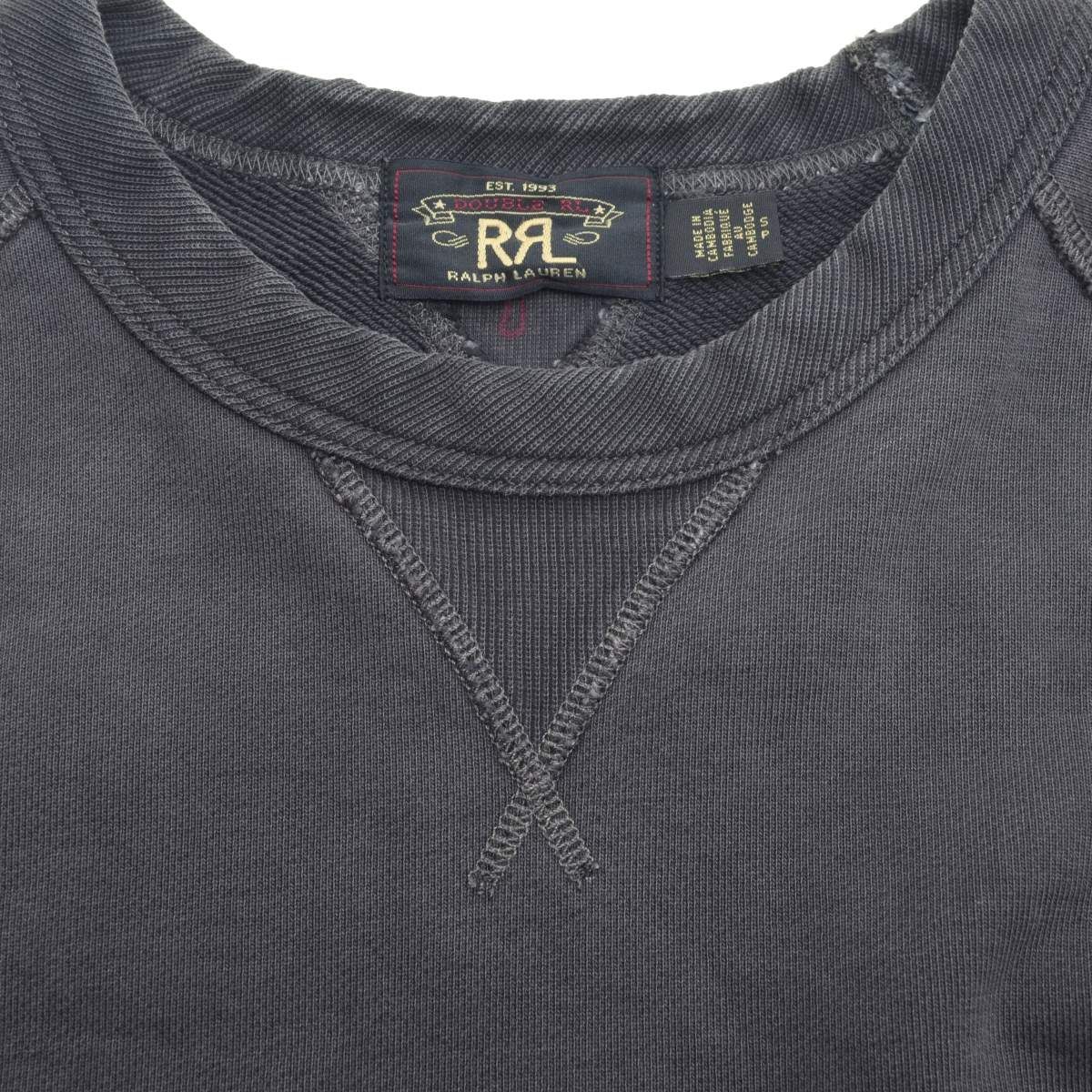 RRL/DOUBLERL】2023年製 フレンチ テリー クルーネック長袖スウェット