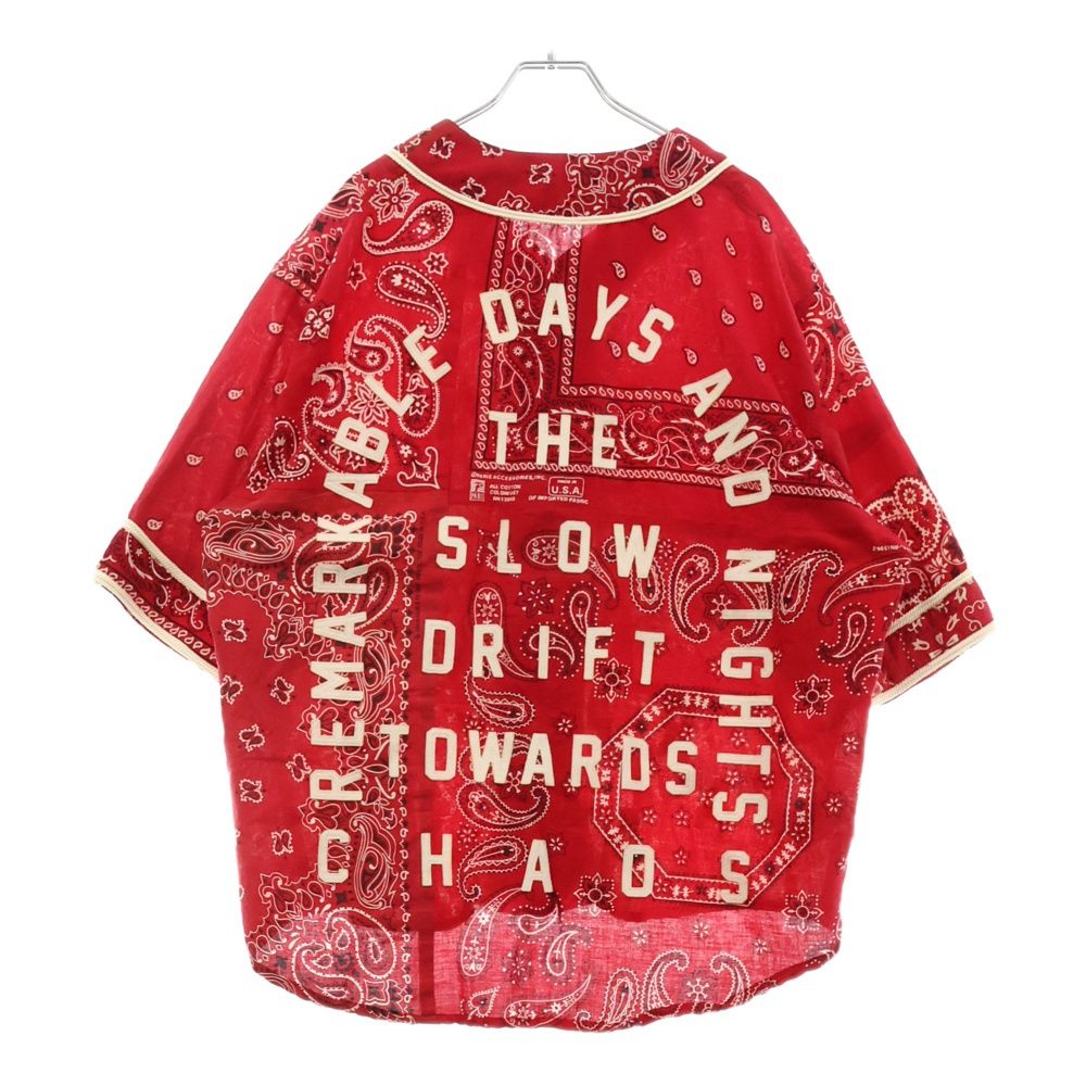 READY MADE (レディメイド) 21AW Red Bandana Baseball Shirt バンダナ