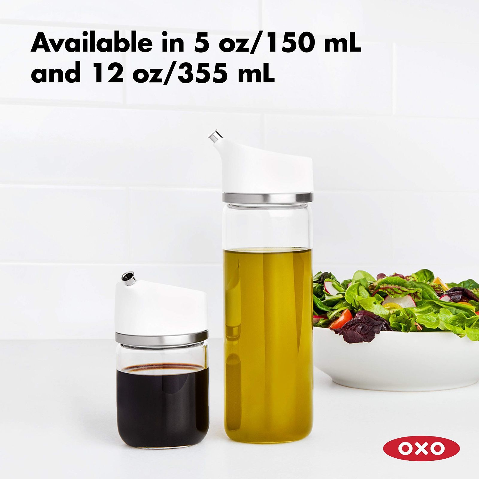 【特価商品】OXO(オクソー) 調味料 ボトル ガラス オイル&ビネガー ディスペンサー オイル差し