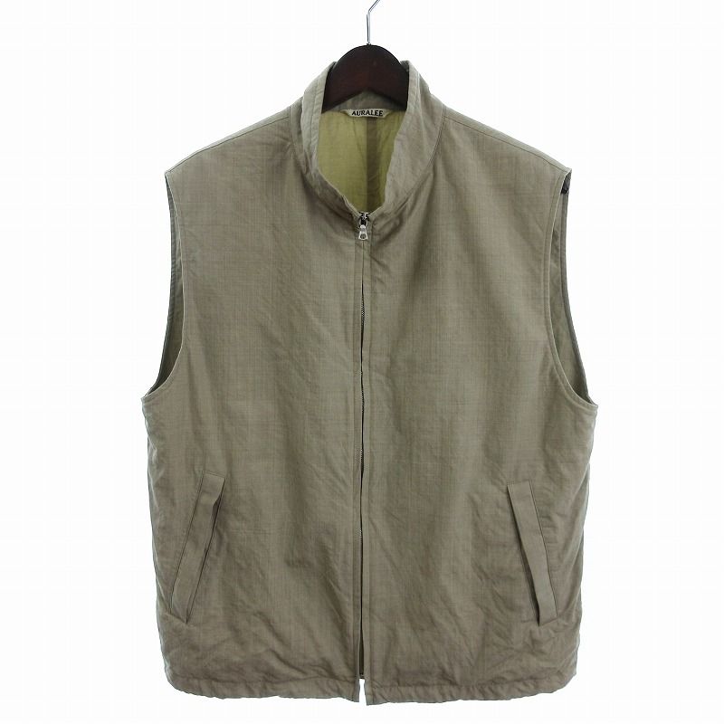 オーラリー AURALEE 24SS HIGH COUNT WOOL POPLIN VEST ベスト