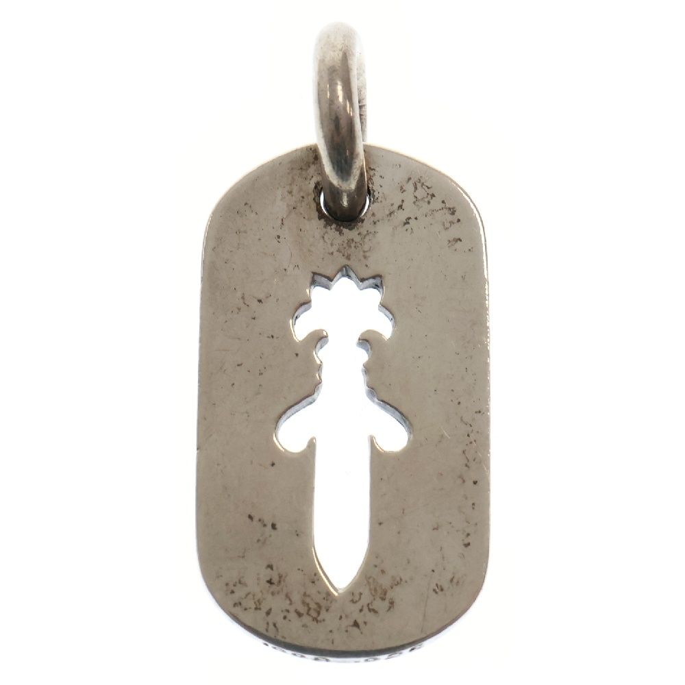 CHROME HEARTS (クロムハーツ) D TAG SML CO DAG カットアウト ダガードッグタグ スモールドッグタグ ネックレストップ シルバー