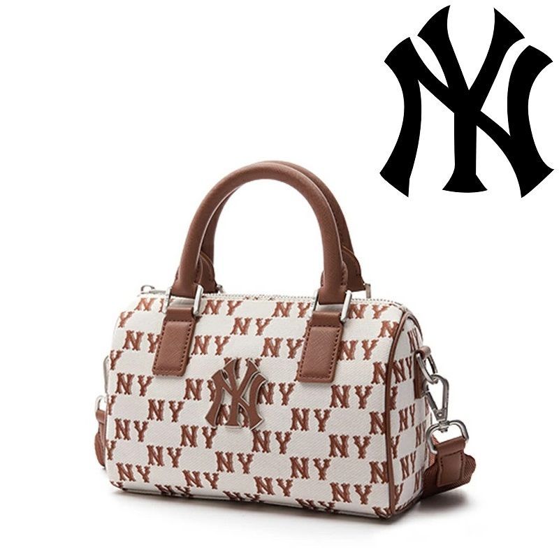 ハンドバッグ [ MLB ] CLASSIC MONOGRAM JAQUARD BOSTON BAG Classic Monogram Jacquard S-Boston Bag (Black White) – The