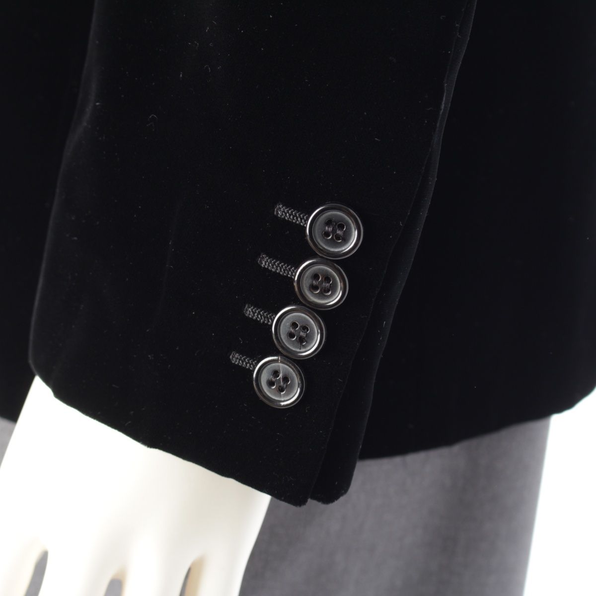 サンローラン 16AW エディスリマン期 ベルベッド ベロア調 1B シングル 