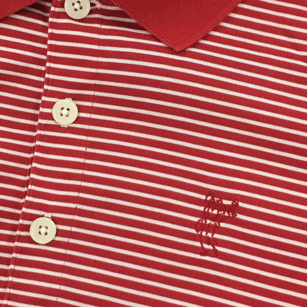 バーバリーゴルフ ボーダー 半袖コットン ポロシャツ レッド L B255 BURBERRY - バーバリーズ ポロシャツ 半袖 スポーツウエア