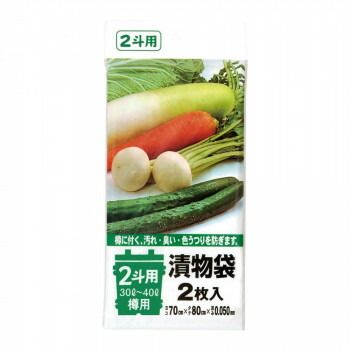 ジャパックス 漬物袋 2斗用 30L～40L 透明 2枚×10冊×6袋 TK03
