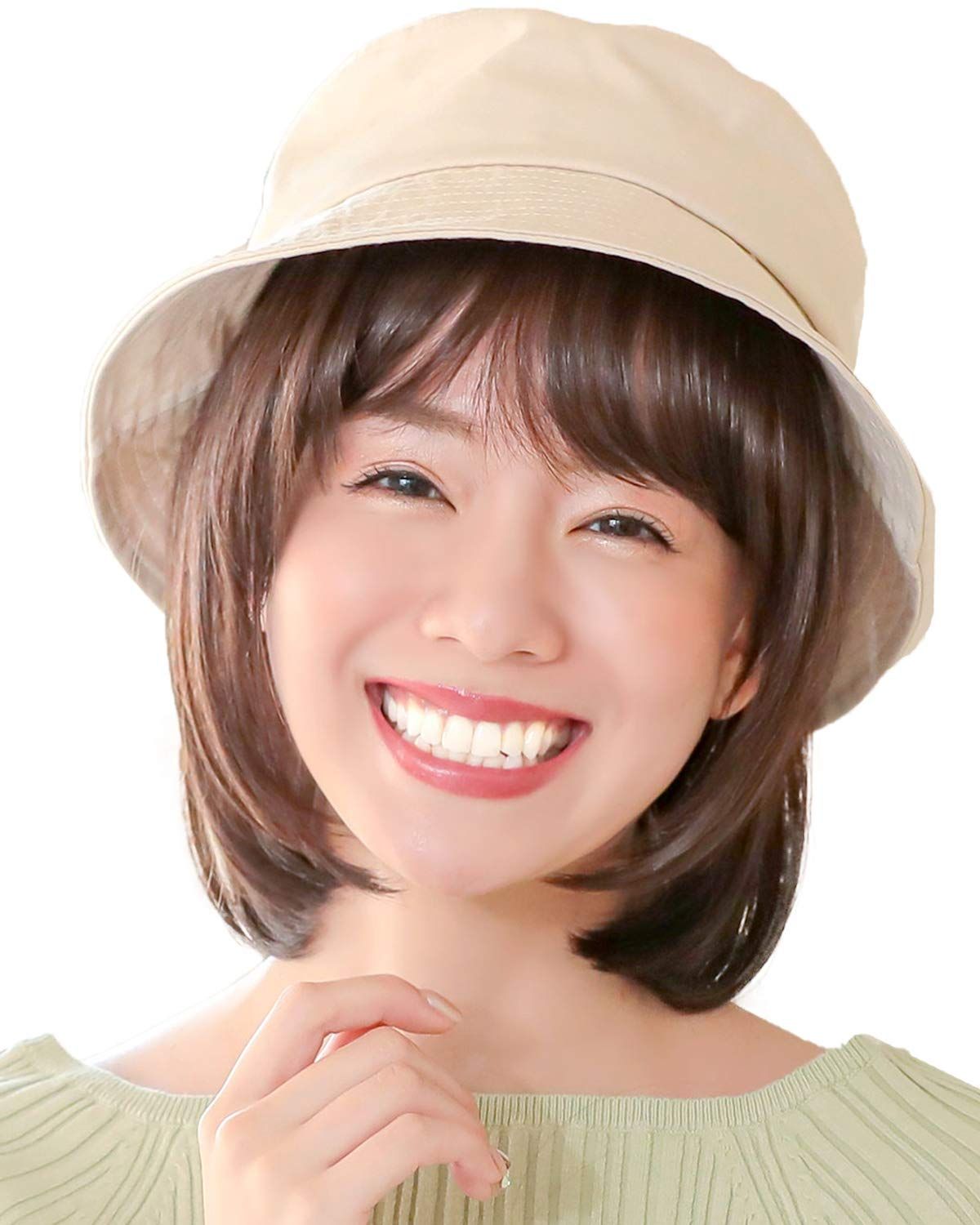 AQUADOLL アクアドール ウィッグ 医療用 髪付き 帽子 前髪付き 取り外し式 自然 ミディアム ショート 人毛MIX フリーサイズ 通気 軽量 小顔効果 かぶるだけ 装着簡単 おしゃれ BKM.黒 人毛MIX wgn008BKM
