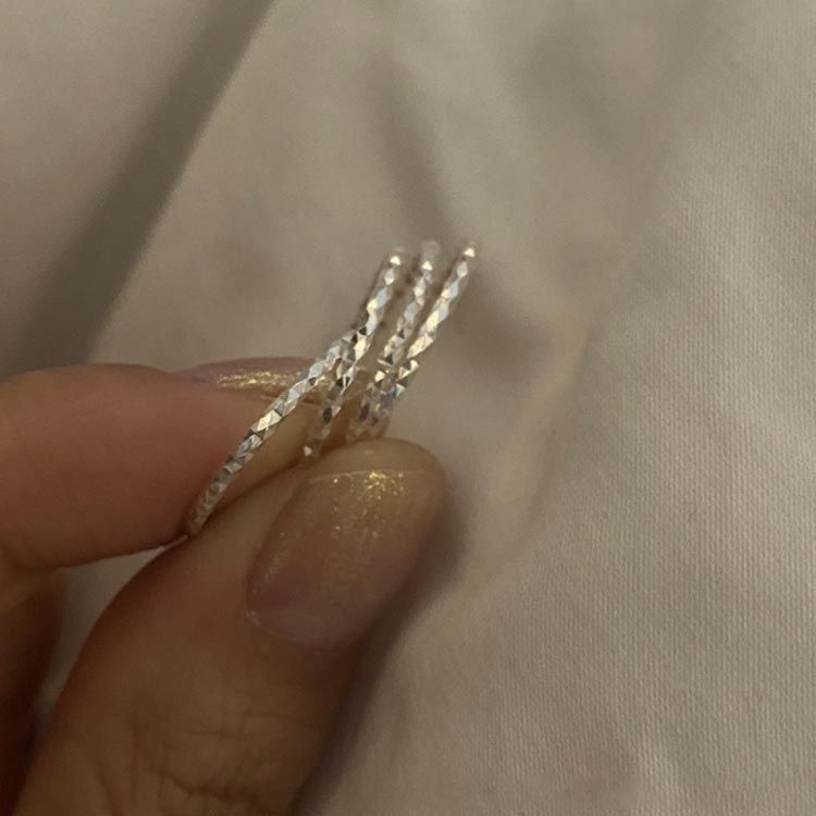 シルバーアクセサリー★極細シルバーリング★約11号★レディース リング レディース シルバー925 S925 極細リング シンプル 18k