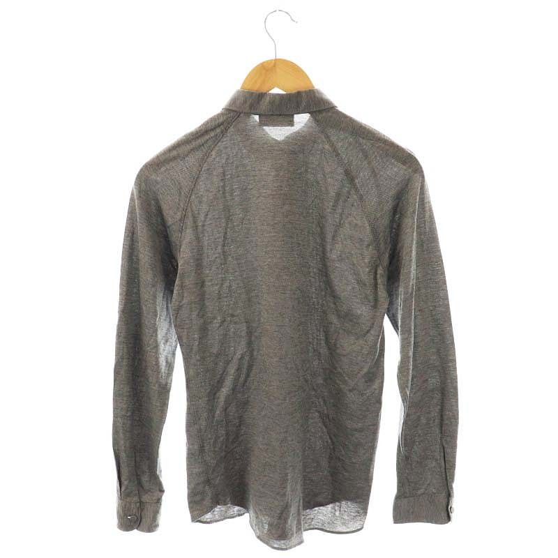 エンポリオアルマーニ グレーベージュ 長袖シャツ 38/15 エンポリオアルマーニ EMPORIO ARMANI カットソー シャツ 長袖