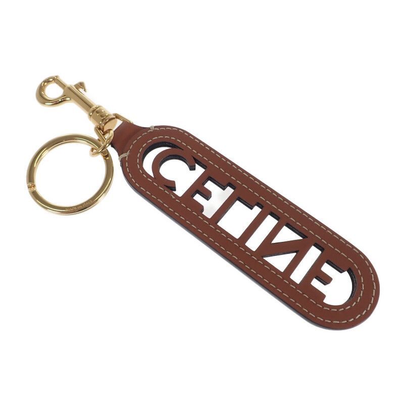 【新品同様】CELINEセリーヌ　パンチング　ロゴキーホルダー　キーリング CELINE】セリーヌ パンチング キーリング すぐ届く 国内発送