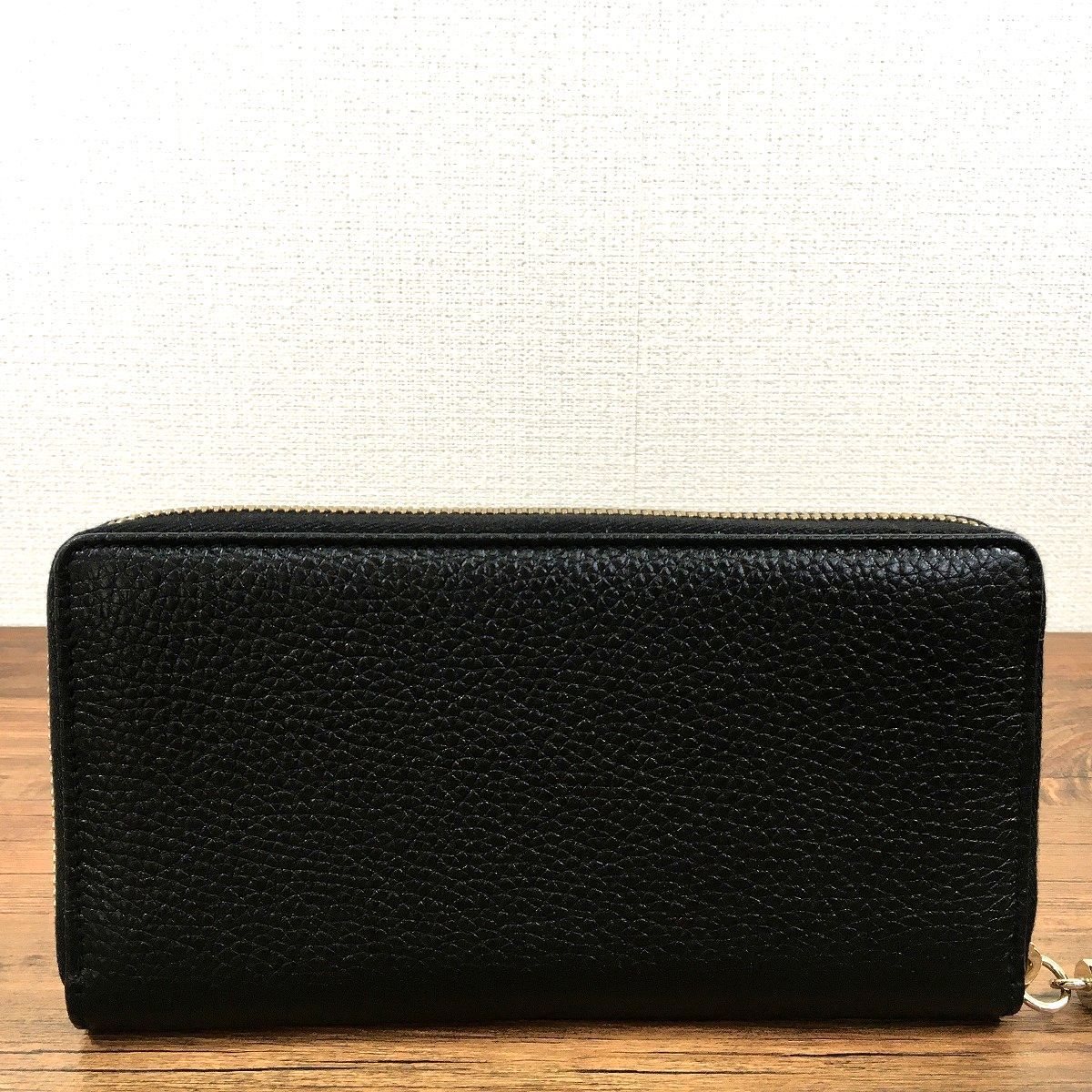 品質満点！ GUCCI 未使用品 ジップウォレット 291 黒 598187 長財布