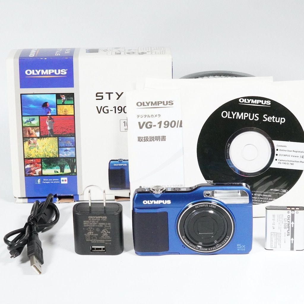 カメラ OLYMPUS オリンパス VG-190 ブルー