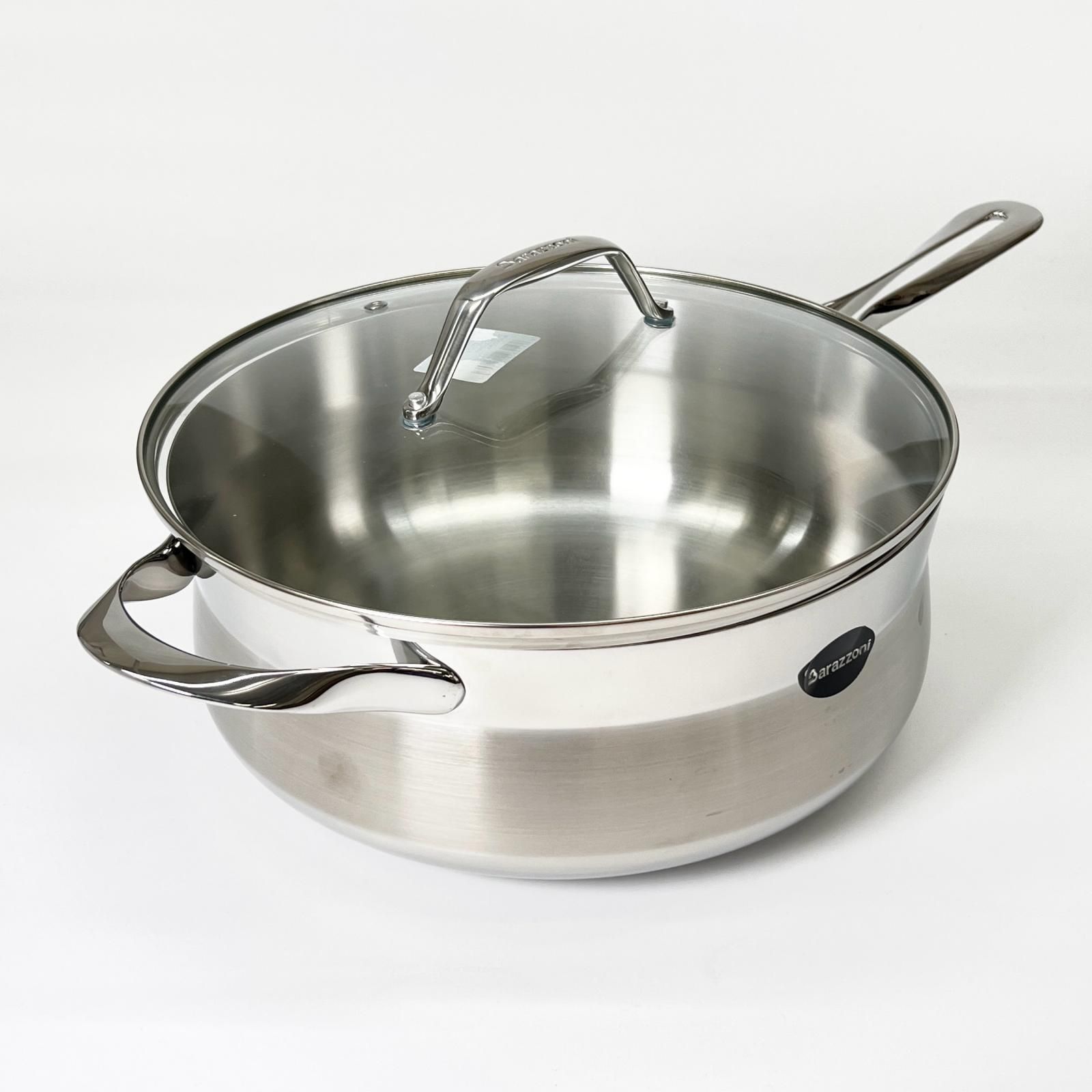 52-725 Barazzoni 28cm 耐熱ガラス蓋付 ソテーパン 0759