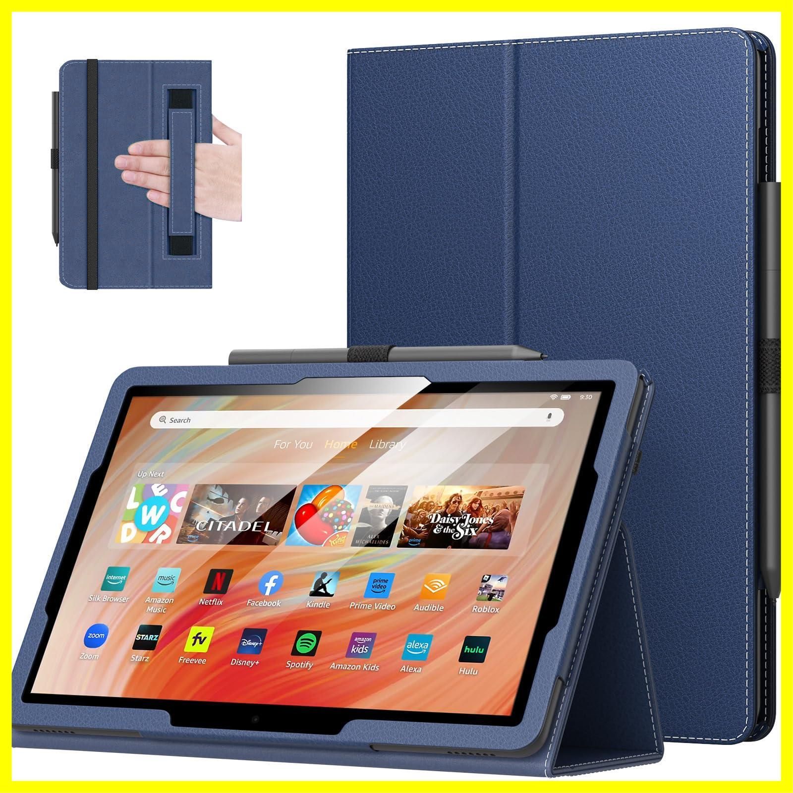 【人気商品】Fire HD 10 ケース MoKo Fire HD 10 & 10 Plus 2023/2021 第13世代/第11世代 専用保護カバー 全面保護ケース スタンドケース 手ホルダー付き ペンシル収納ゴム付き 軽量 薄型 傷防止 手帳型 Indi