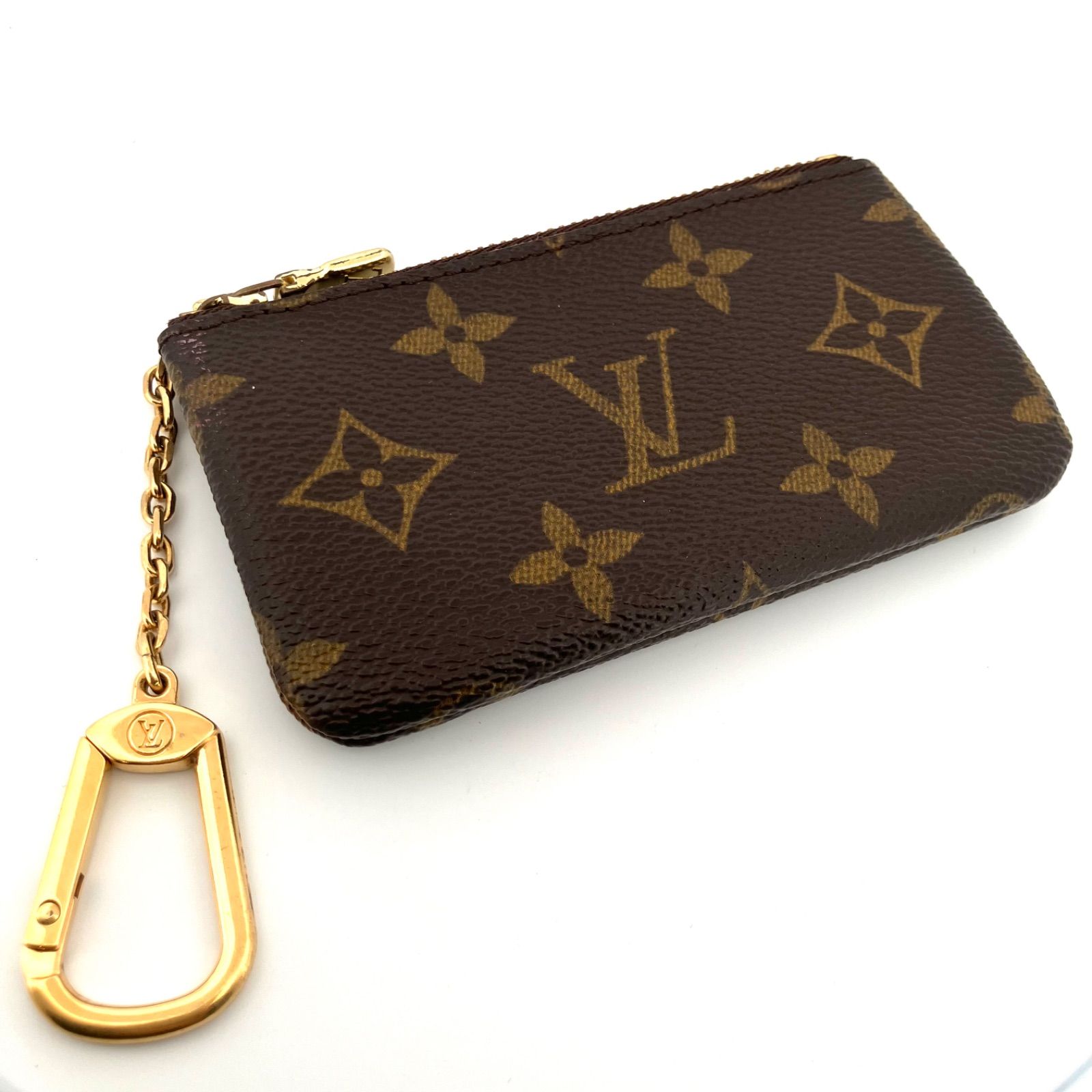 鑑定済み ルイヴィトン LOUIS VUITTON モノグラム ポシェット クレ M62650 コインケース キーケース