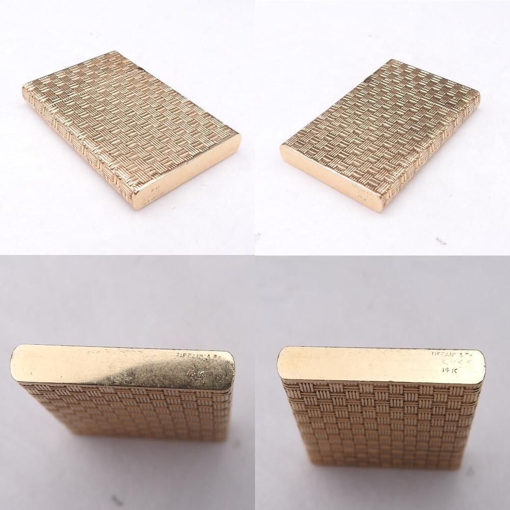 品 TIFFANY ティファニー 14K イエローゴールド オイルライター バスケット柄 ヴィンテージ ️喫煙具 メンズ レディース ️コレクター向け WWW_KANDAIZUMI_COM