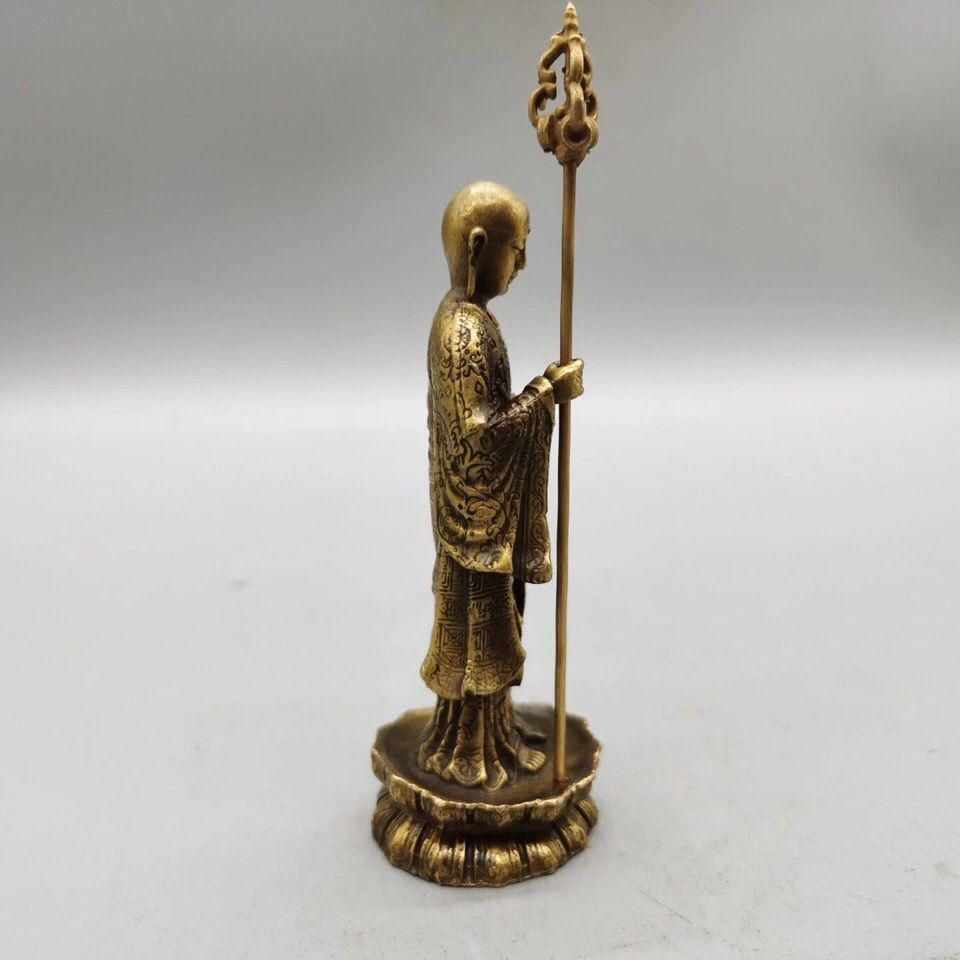 銅製 地蔵王菩薩 仏像 礼仏 供養 装飾品 工芸品 美術品 銅製 地蔵王菩薩 仏像 礼仏 供養 装飾品 工芸品 美術品
