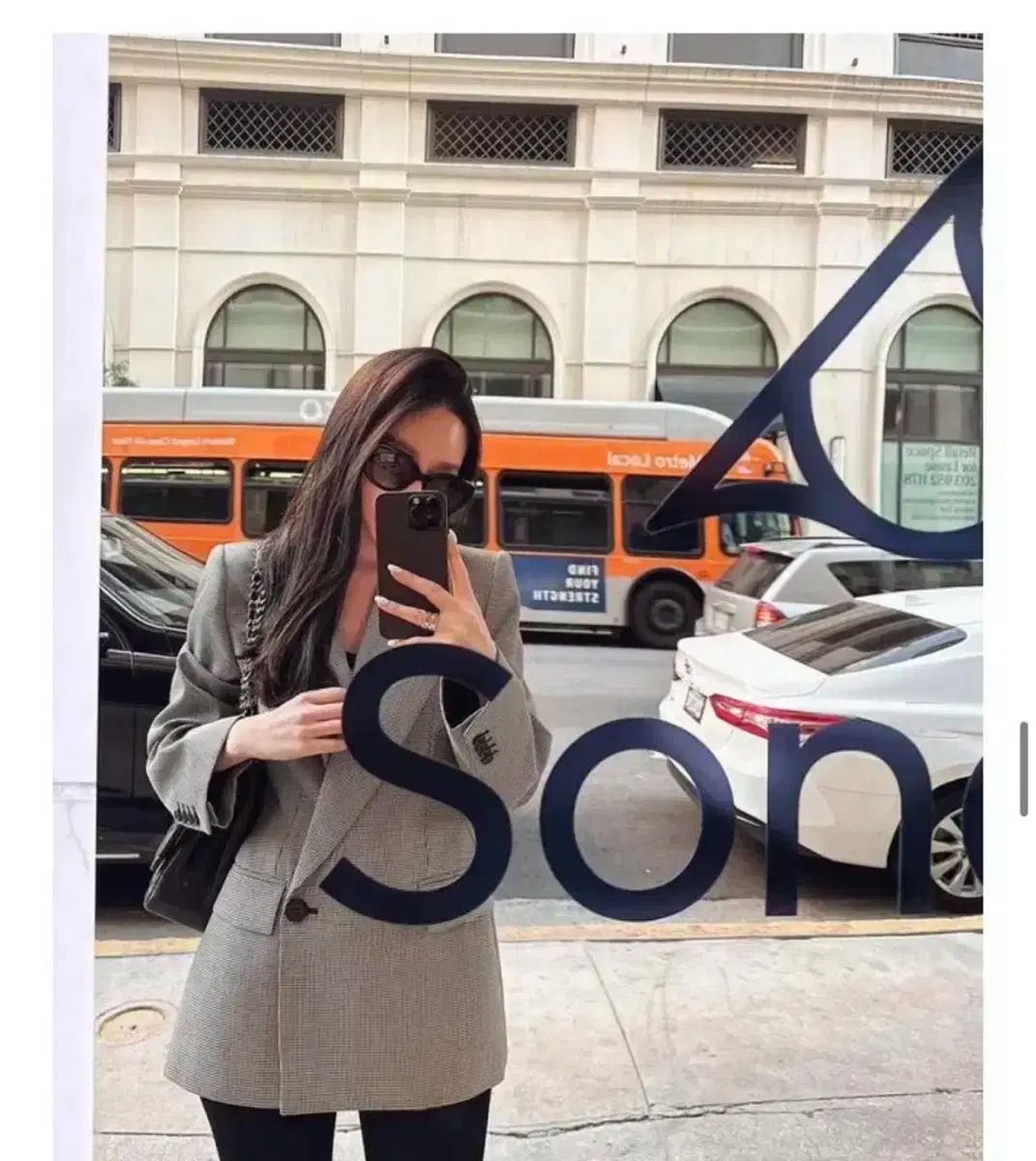 THE LAURENT ハウンドトゥース ジャケット s ブレーザー レギンス