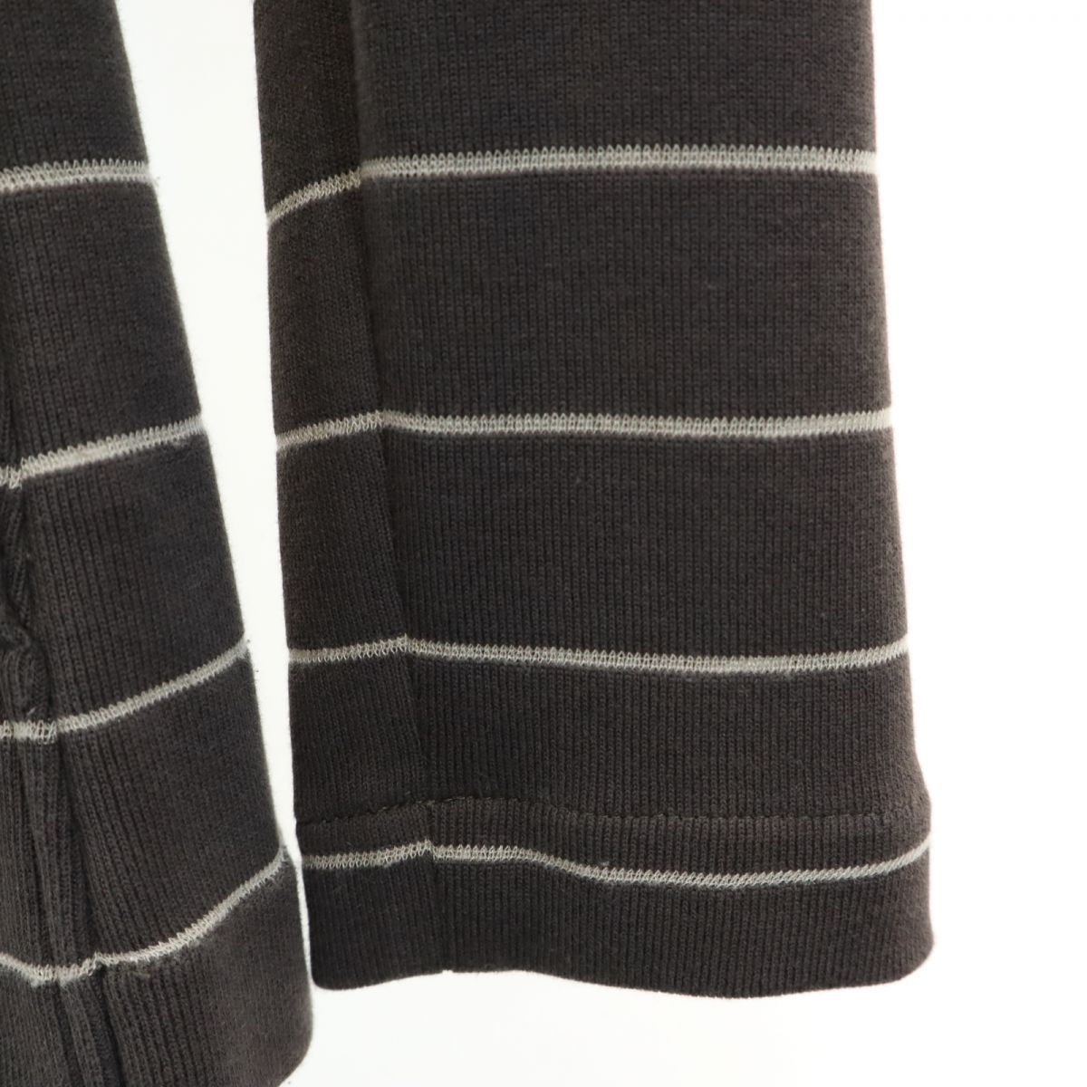 エンポリオアルマーニ ボーダー柄 テーラードジャケット 40 グレー Emporio Armani レディース エンポリオアルマーニ ボーダー柄 テーラードジャケット 40 グレー