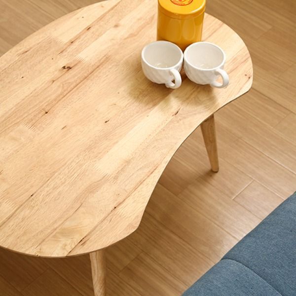 北欧風 センターテーブル/ローテーブル 【幅74cm ナチュラル】 天然木