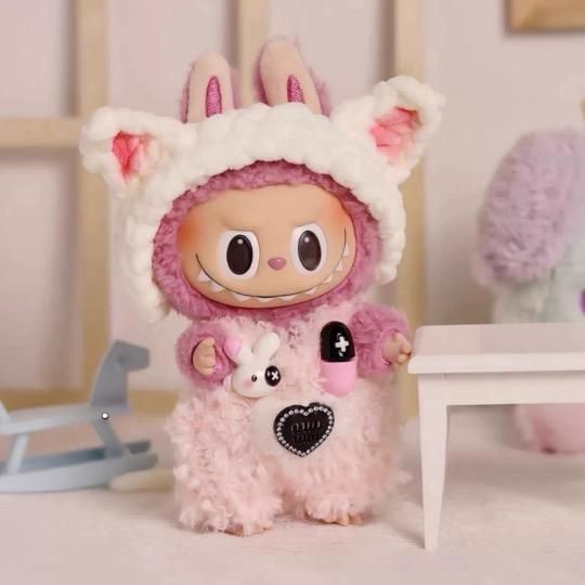 新品 未使用！新品2点セット可愛いlabubuラブブぬいぐるみ服17cm
