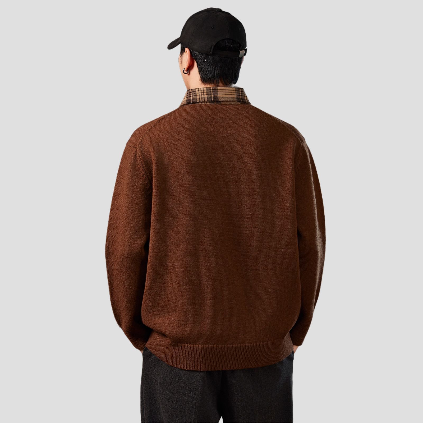 メンズセーター 秋冬 ポロ カジュアル ニット プルオーバー