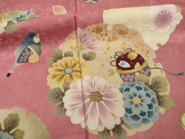 ブランド振袖 山本寛斎 豪華 刺繍 金駒 身丈178cm トールサイズ 平和屋着物○世界的ファッションデザイナー 山本寛斎 kansai