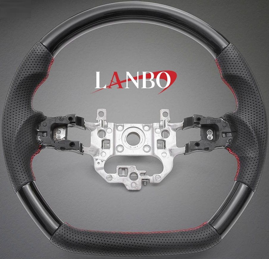 M s ホンダ フリード GT1-GT8 2025- LANBO オリジナル ガングリップ ステアリング ハンドル ピアノブラック ランボ パーツ 部品 フリードクロスター e HEVクロスター フリードエアー e HEVエアー LSH26C