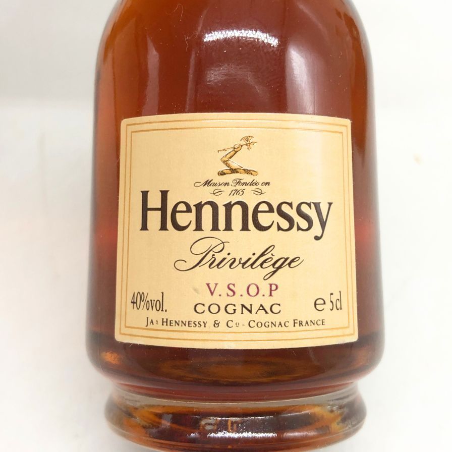Hennessey ヘネシー ミニチュアボトル5本セット ヘネシー ミニボトル 5本セット 50ml 40%【B4】 - メルカリ