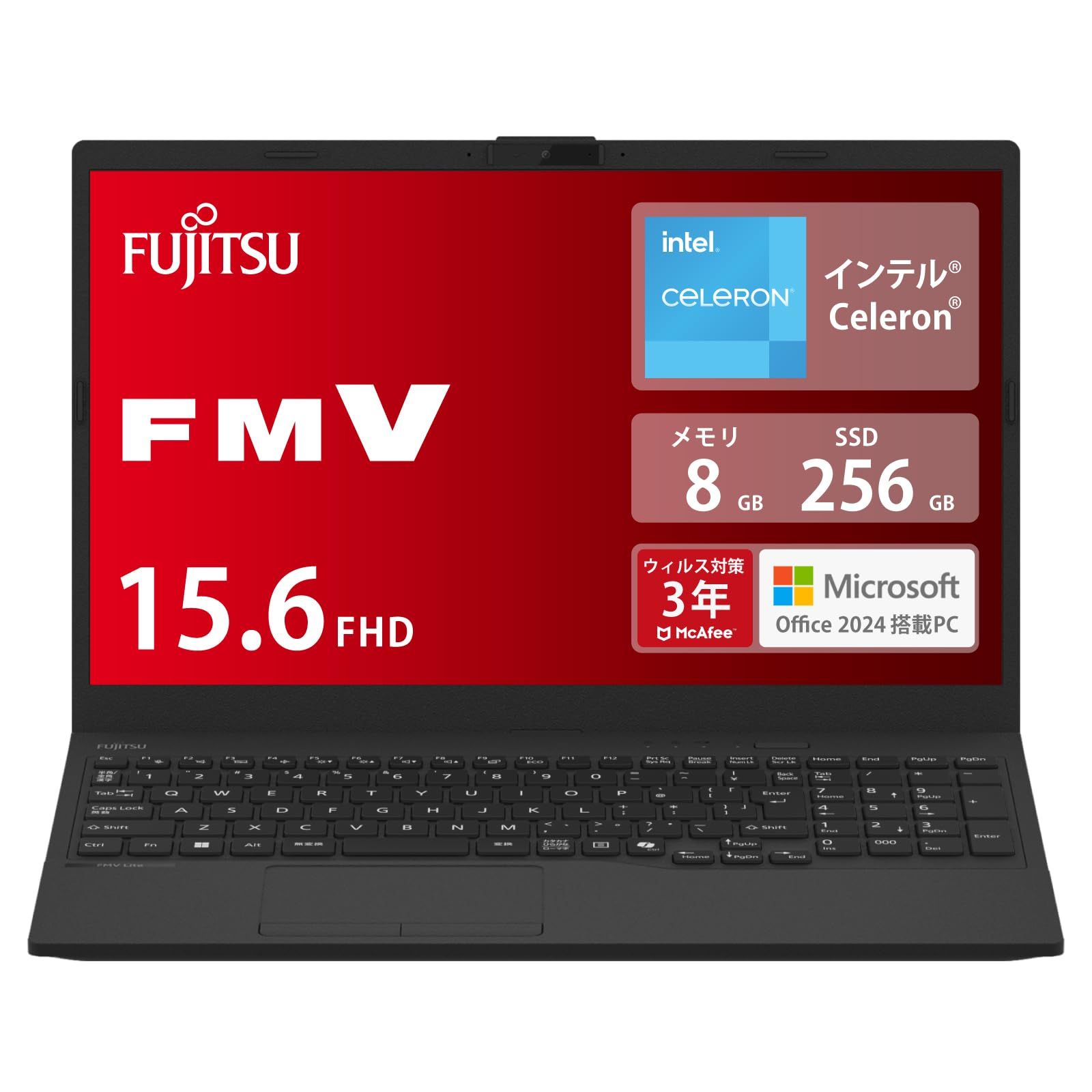 富士通 ノートパソコン FMV WA1 J2 MS Office 2025 Win 11 15.6型 Celeron 8GB SSD 256GB AHシリーズ FMVWJ2A112_AZ Officeあり