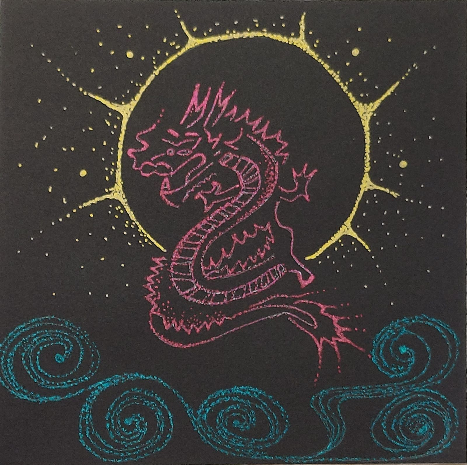 点描画 点描画-「XXYY－手」-複製原画 A4額装品150部限定淑女雑貨