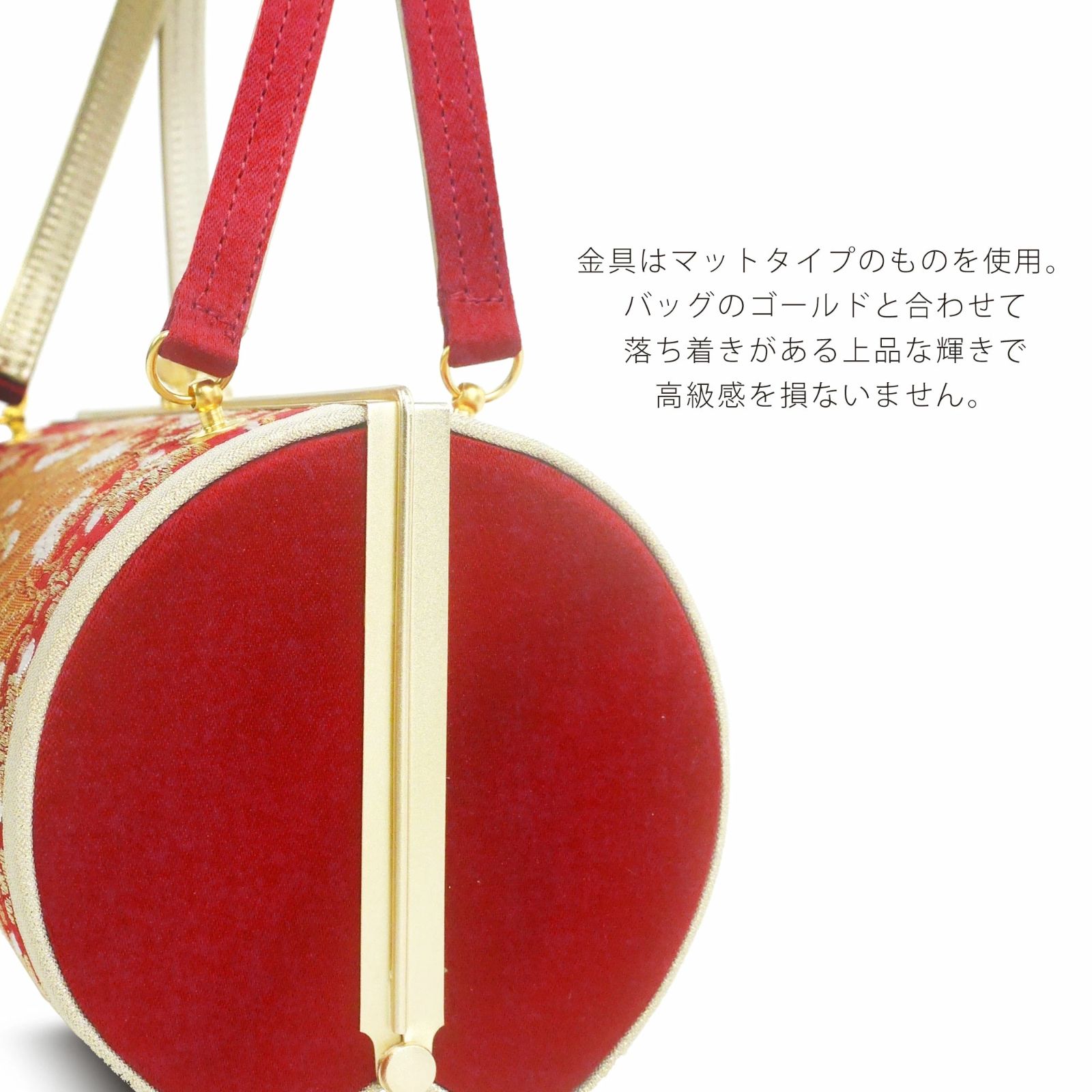 日本謹製　振袖バッグ 草履　セット✿高級西陣帯地　シルバー古典