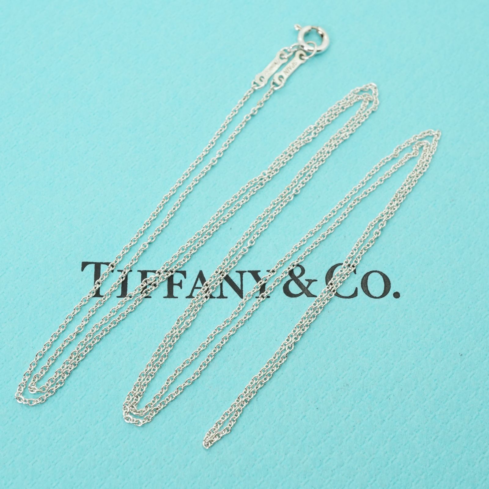 2530 TIFFANY ティファニー SV925 シルバー ネックレス 極美品 極美品72cm ティファニー シルバー ロング ネックレス/25-730S
