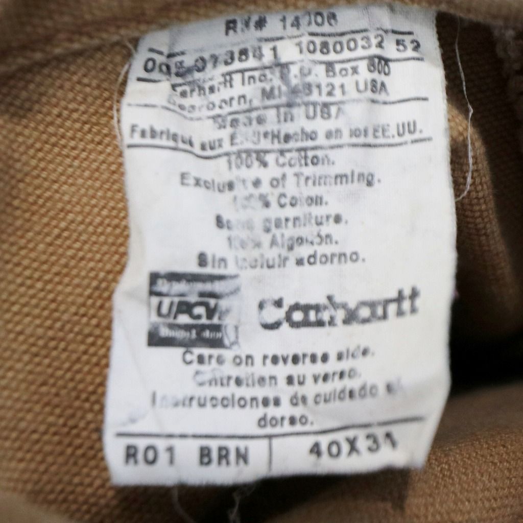 90年代 USA製 Carhartt カーハート オーバーオール ワーク ダブルニー