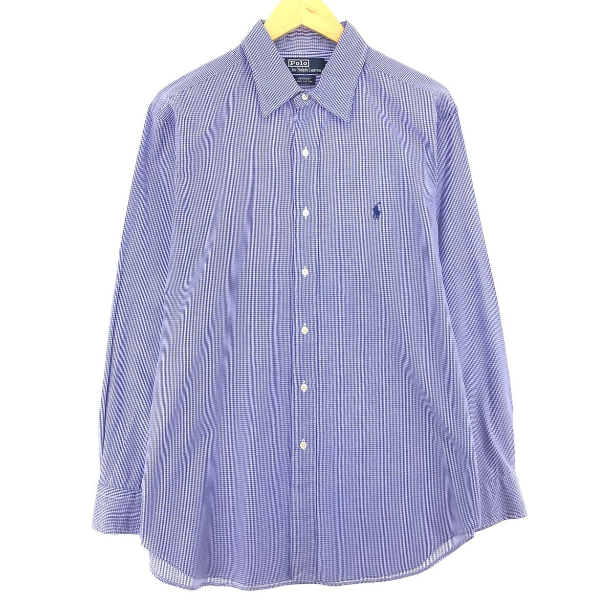 古着 ラルフローレン Ralph Lauren POLO by Ralph Lauren 長袖 コットンチェックシャツ メンズL/eaa446771