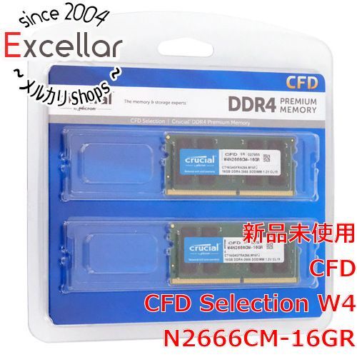 [bn:0] crucial　W4N2666CM-16GR　SODIMM DDR4 PC4-21300 16GB 2枚組