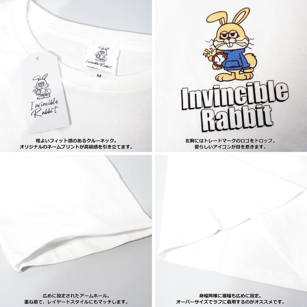 インビンシブルラビット TMワンポイント ビッグシルエット 半袖Tシャツ