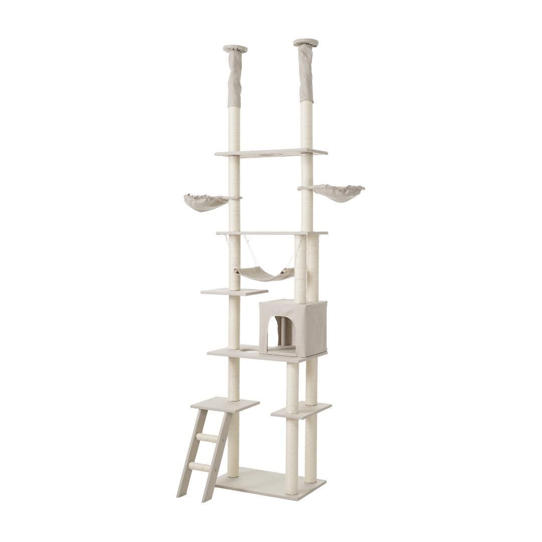 キャットタワー 突っ張り 省スペース キャット 遊び道具 全高235 258 cm yew 4