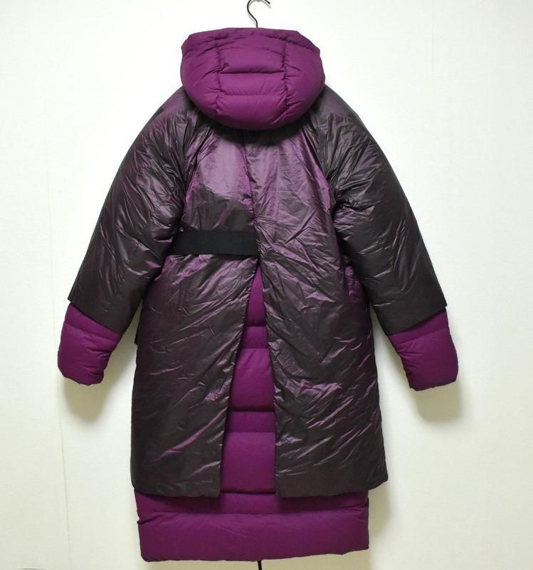 adidas ロングダウンジャケット パープル