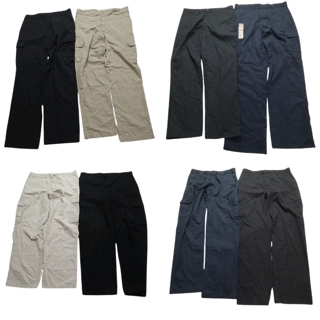 古着卸 まとめ売り ディッキーズ パンツ 8枚セット (メンズ 36 ) ワーク系 アメカジ ブラック ベージュ カーゴパンツ MX2043